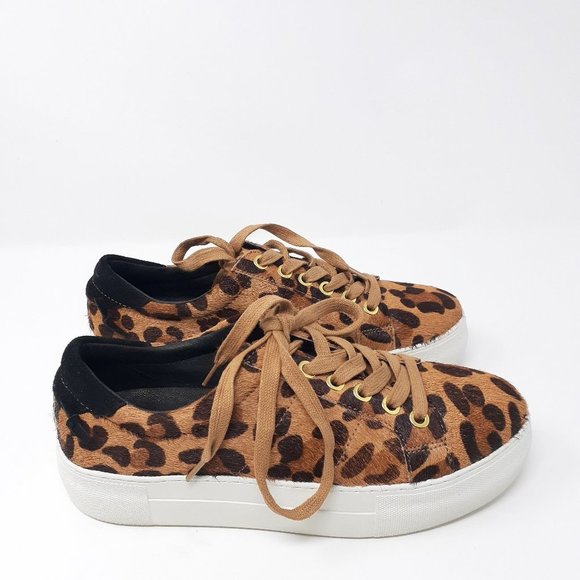 J/SLIDES NYC Asher Leopard Pony Sneakers NEW - Picture 6 of 10